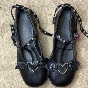 Black platform shoes